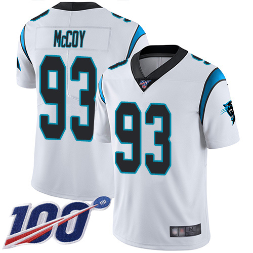 Carolina Panthers Limited White Youth Gerald McCoy Road Jersey NFL Football #93 100th Season Vapor Untouchable